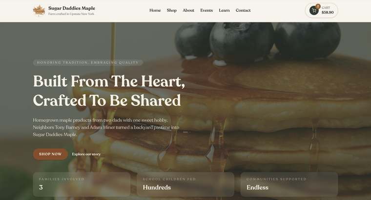 Website built by Pelikinn for Sugar Daddies Maple